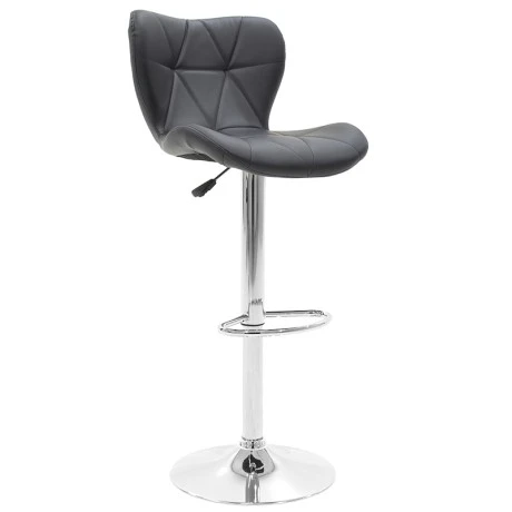 Bar stool Coozy pakoworld with pu  in black color metal chrome
