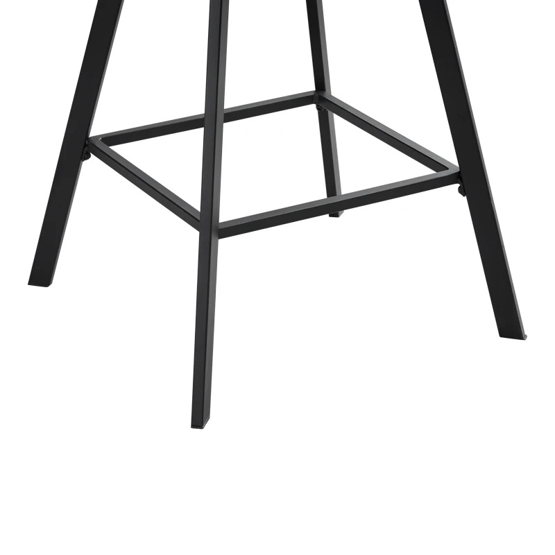 Bar stool Initiate pakoworld fabric grey-black metal leg 48x56x98cm