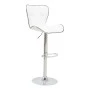 Bar stool Jorine pakoworld height adjustable white pu-chrome base 53x44x114cm