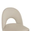 Medium height bar stool Casenio pakoworld beige velvet-black leg with gold metal 48x50x107cm