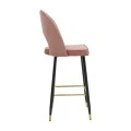 Medium height bar stool Casenio pakoworld rotten apple velvet-black leg with gold metal 48x50x107cm