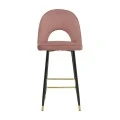 Medium height bar stool Casenio pakoworld rotten apple velvet-black leg with gold metal 48x50x107cm