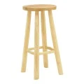 Nusiwo bar stool pakoworld teak wood in natural shade D35x70cm
