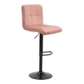 Bar stool Remina pakoworld height adjustable rotten apple velvet-black matt base 44x44x112cm