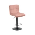 Bar stool Remina pakoworld height adjustable rotten apple velvet-black matt base 44x44x112cm