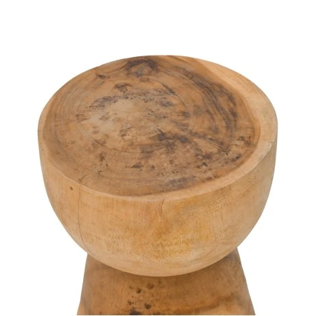 Stool Orveto pakoworld suar wood in natural color D30x40cm