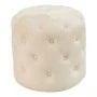 Pouf stool Seval pakoworld velvet cream D49x47cm