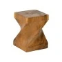 Stool Twister pakoworld suar wood in natural color 30x30x45cm