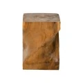 Stool Twister pakoworld suar wood in natural color 30x30x45cm