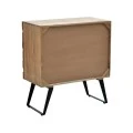 Imena Chest of drawers pakoworld solid Acacia wood in natural shade with black metal legs 80x38x86,5cm