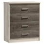 Συρταριέρα OLYMPUS pakoworld με 4 συρτάρια χρώμα castillo-toro 80x40x95εκ