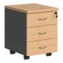 Professional wheeled drawer Fesialo pakoworld natural-anthracite 39x47x52.5cm