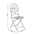 Garden dining set 3pcs Abriel pakoworld anthracite antique metal