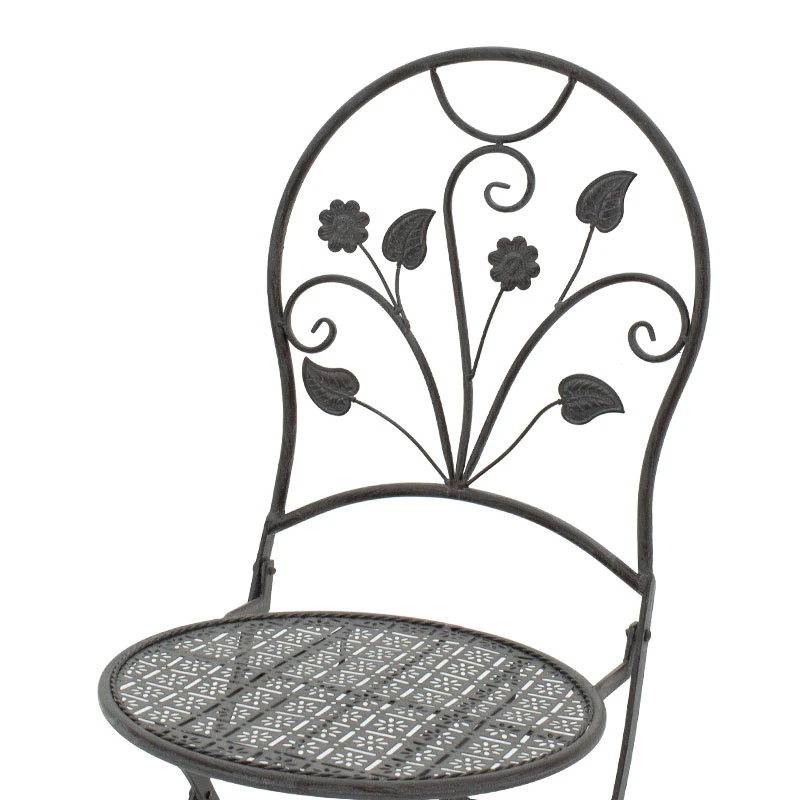Garden dining set 3pcs Abriel pakoworld anthracite antique metal