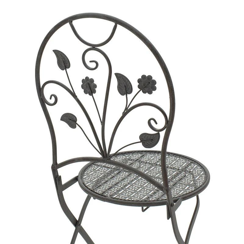 Garden dining set 3pcs Abriel pakoworld anthracite antique metal