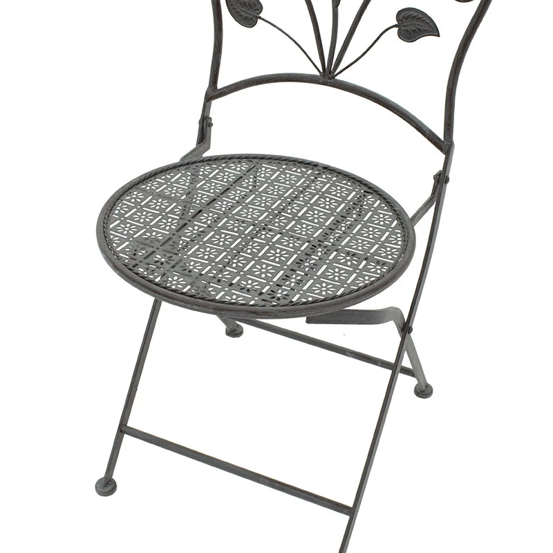 Garden dining set 3pcs Abriel pakoworld anthracite antique metal