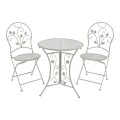 Dining set 3pcs Abriel pakoworld grey antique metal