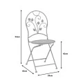 Dining set 3pcs Abriel pakoworld grey antique metal
