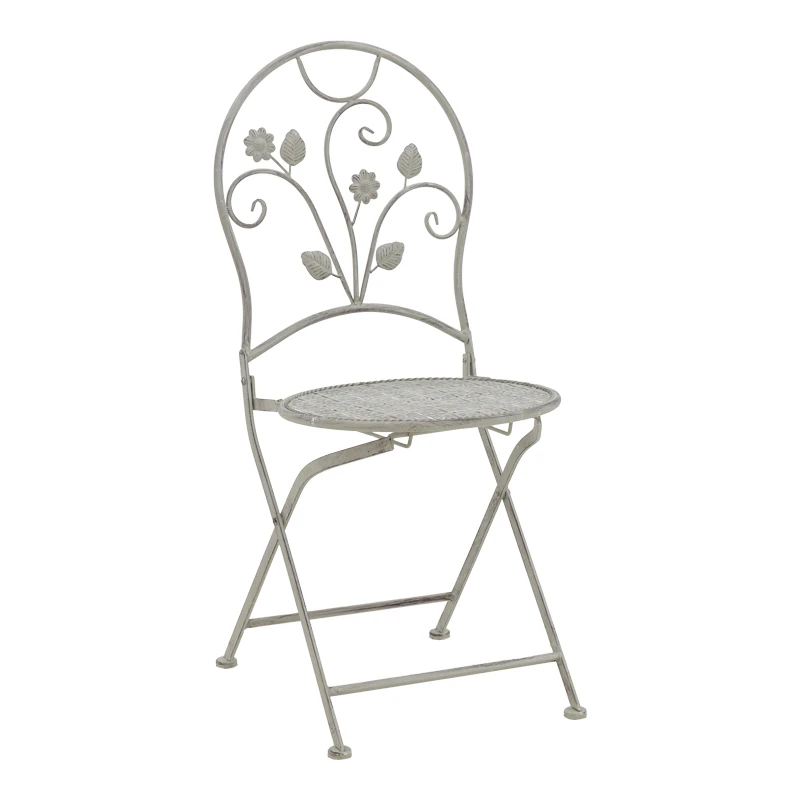 Dining set 3pcs Abriel pakoworld grey antique metal