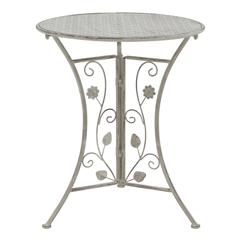 Dining set 3pcs Abriel pakoworld grey antique metal