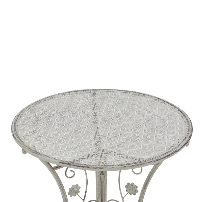 Dining set 3pcs Abriel pakoworld grey antique metal