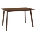 Dining set Benson - Orlean pakoworld 5pcs 120x80x75cm in walnut - beige fabric
