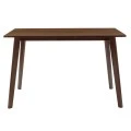 Dining set Benson - Orlean pakoworld 5pcs 120x80x75cm in walnut - beige fabric