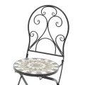 Mosaic pakoworld garden dining set set 3pcs metal black