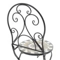 Mosaic pakoworld garden dining set set 3pcs metal black