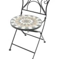 Mosaic pakoworld garden dining set set 3pcs metal black
