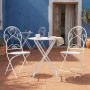 Dining set 3pcs Walen pakoworld white metal