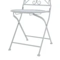 Garden dining set 3pcs Walen pakoworld white metal