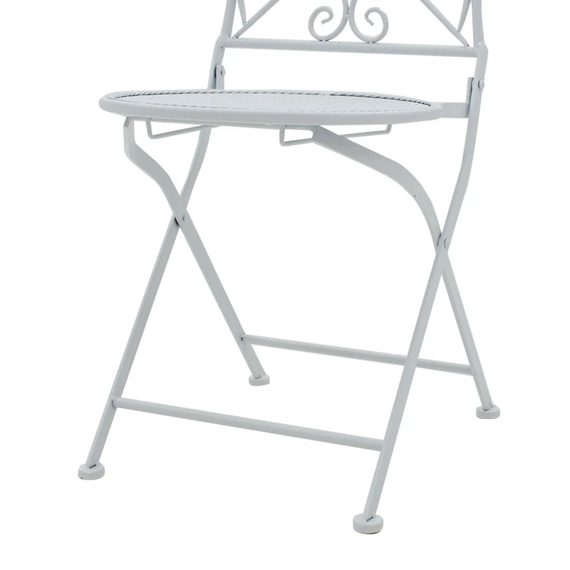 Garden dining set 3pcs Walen pakoworld white metal