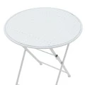 Garden dining set 3pcs Walen pakoworld white metal
