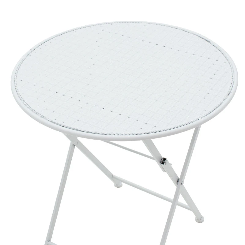 Garden dining set 3pcs Walen pakoworld white metal