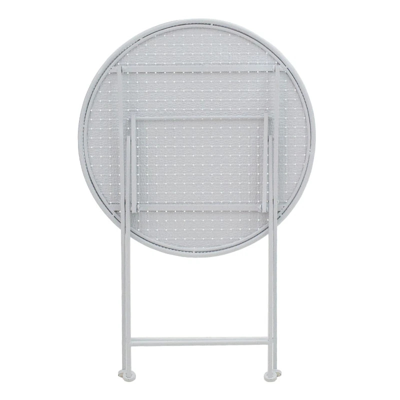 Garden dining set 3pcs Walen pakoworld white metal