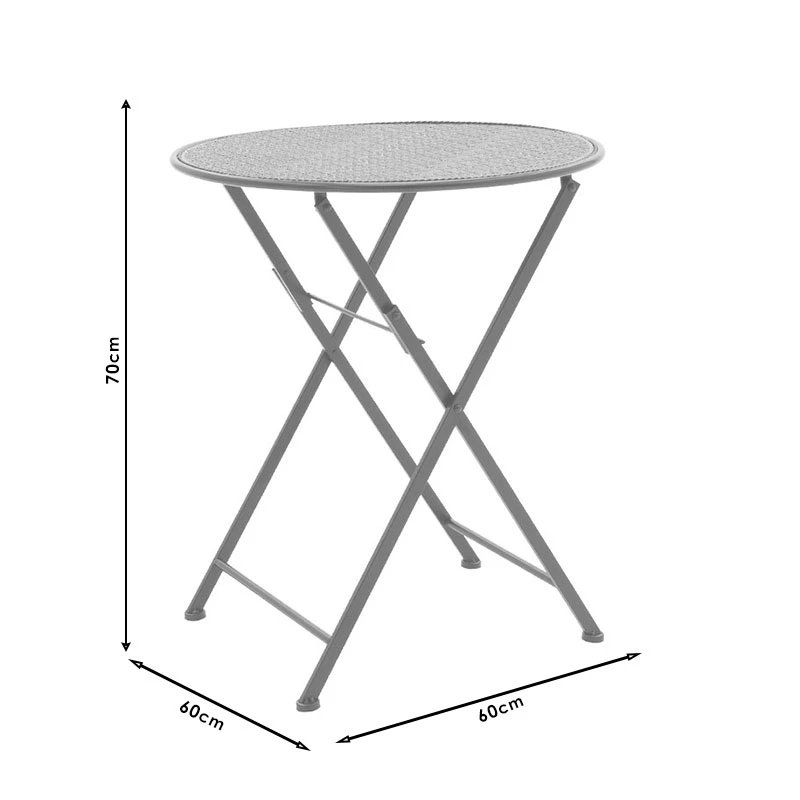 Garden dining set 3pcs Walen pakoworld white metal