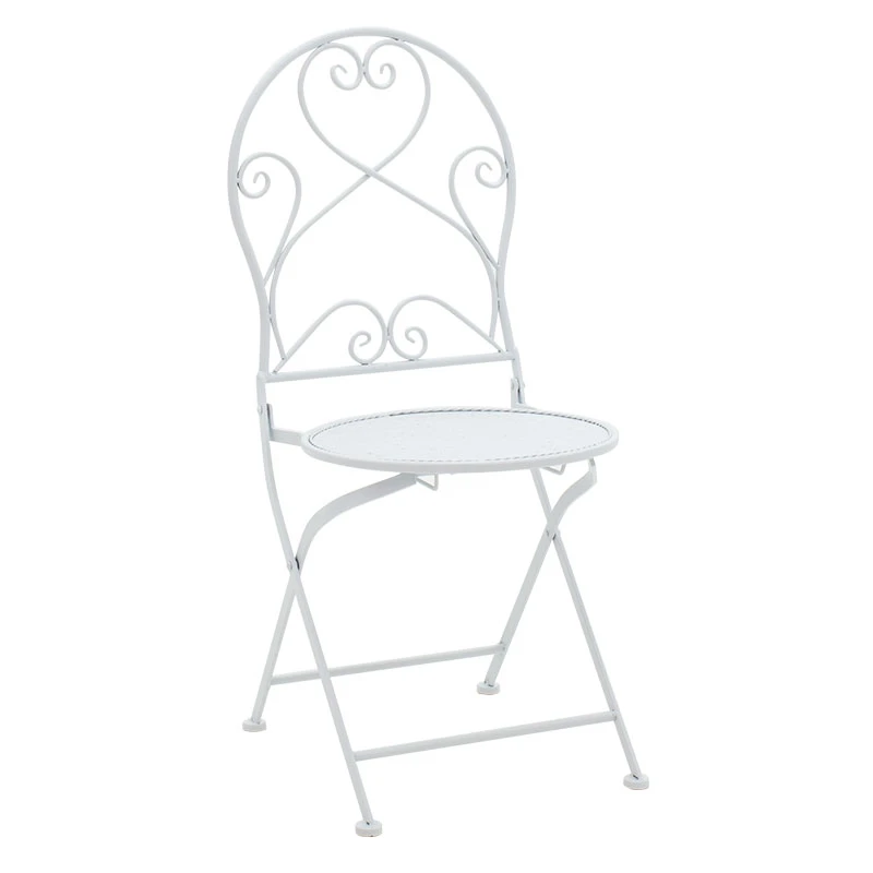 Garden dining set 3pcs Walen pakoworld white metal
