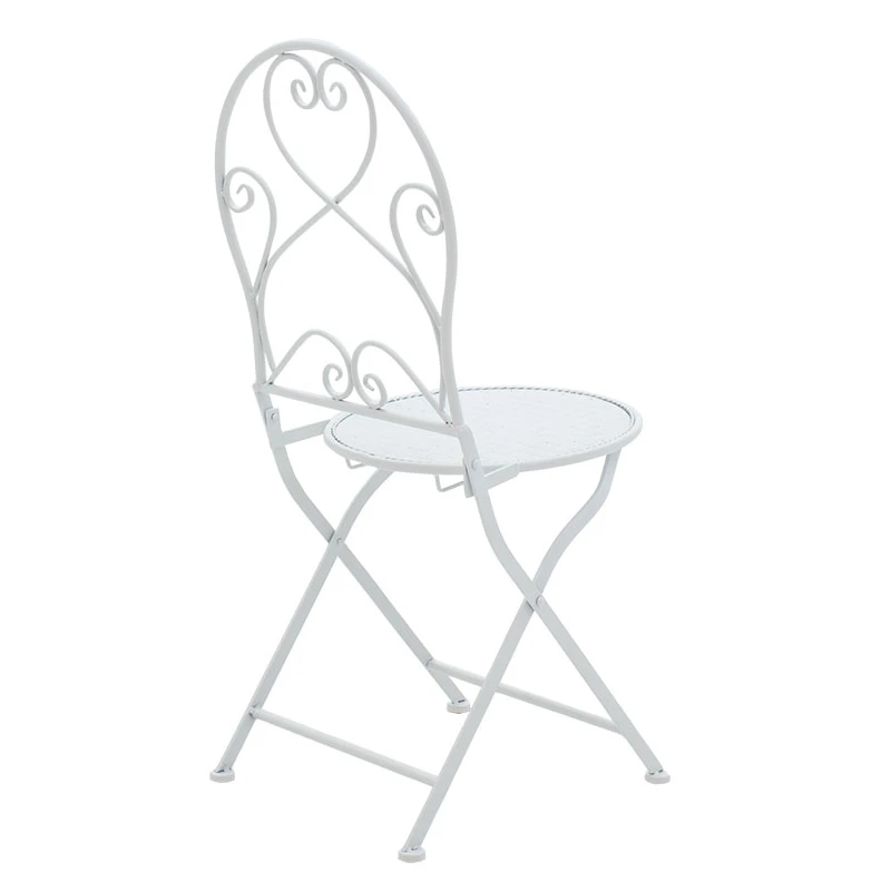 Garden dining set 3pcs Walen pakoworld white metal
