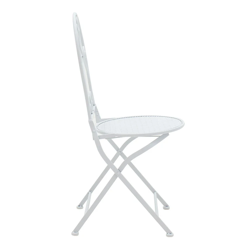Garden dining set 3pcs Walen pakoworld white metal