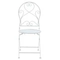 Garden dining set 3pcs Walen pakoworld white metal