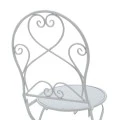 Garden dining set 3pcs Walen pakoworld white metal