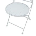 Garden dining set 3pcs Walen pakoworld white metal