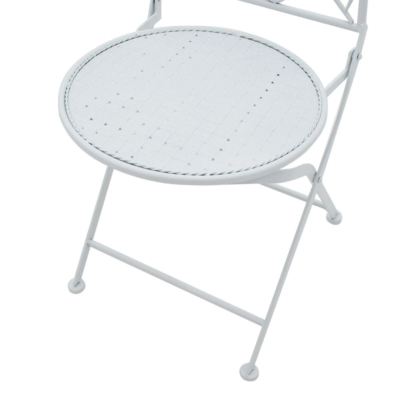 Garden dining set 3pcs Walen pakoworld white metal