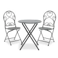 Garden dining set 3pcs Walen pakoworld black metal