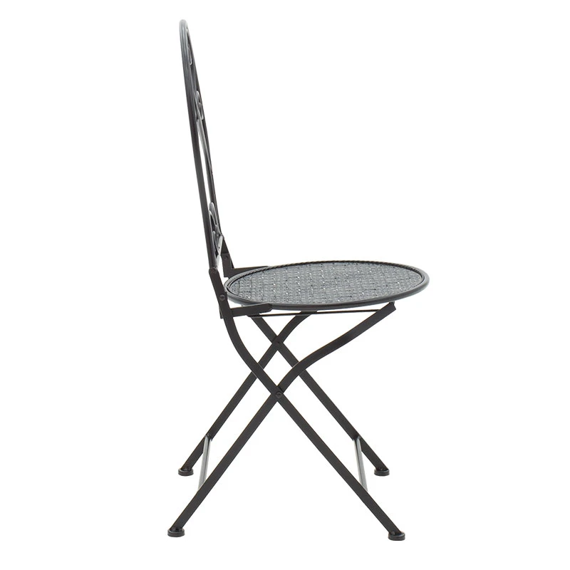 Garden dining set 3pcs Walen pakoworld black metal