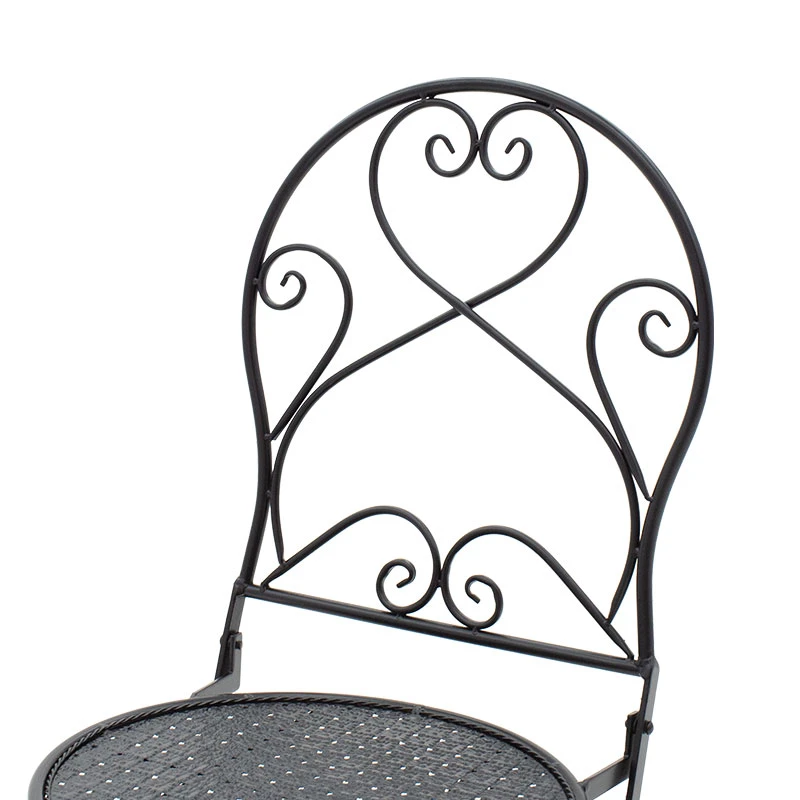 Garden dining set 3pcs Walen pakoworld black metal