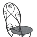 Garden dining set 3pcs Walen pakoworld black metal