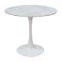 Balou pakoworld table sintered stone in white marble look-white metal base D120x73cm