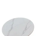 Balou pakoworld table sintered stone in white marble look-white metal base D120x73cm